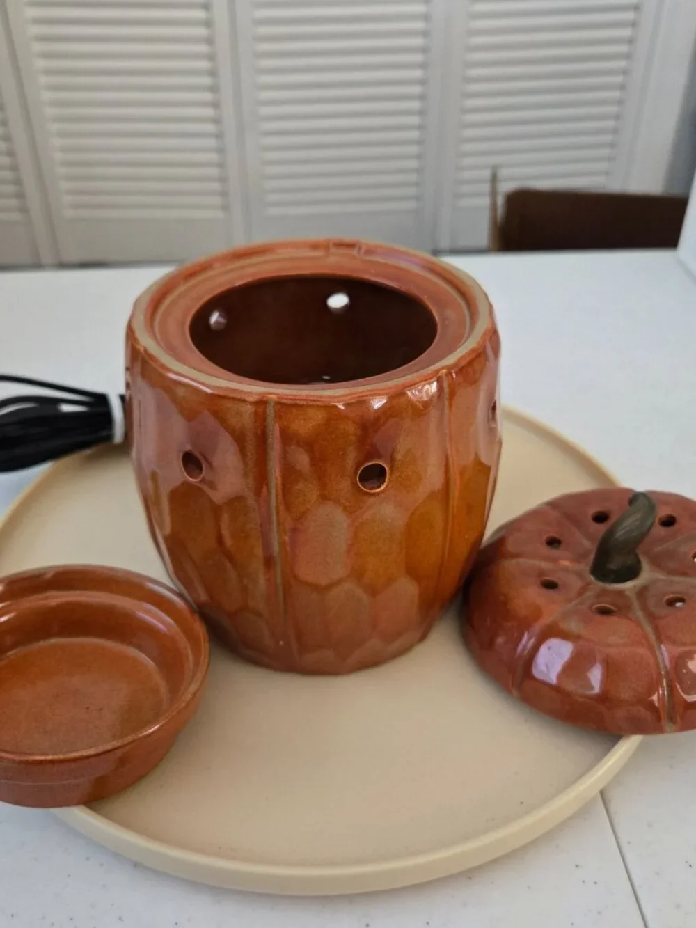 Scentsy Pumpkin Warmer Mid-Size Fall Thanksgiving Halloween Autumn Retired
